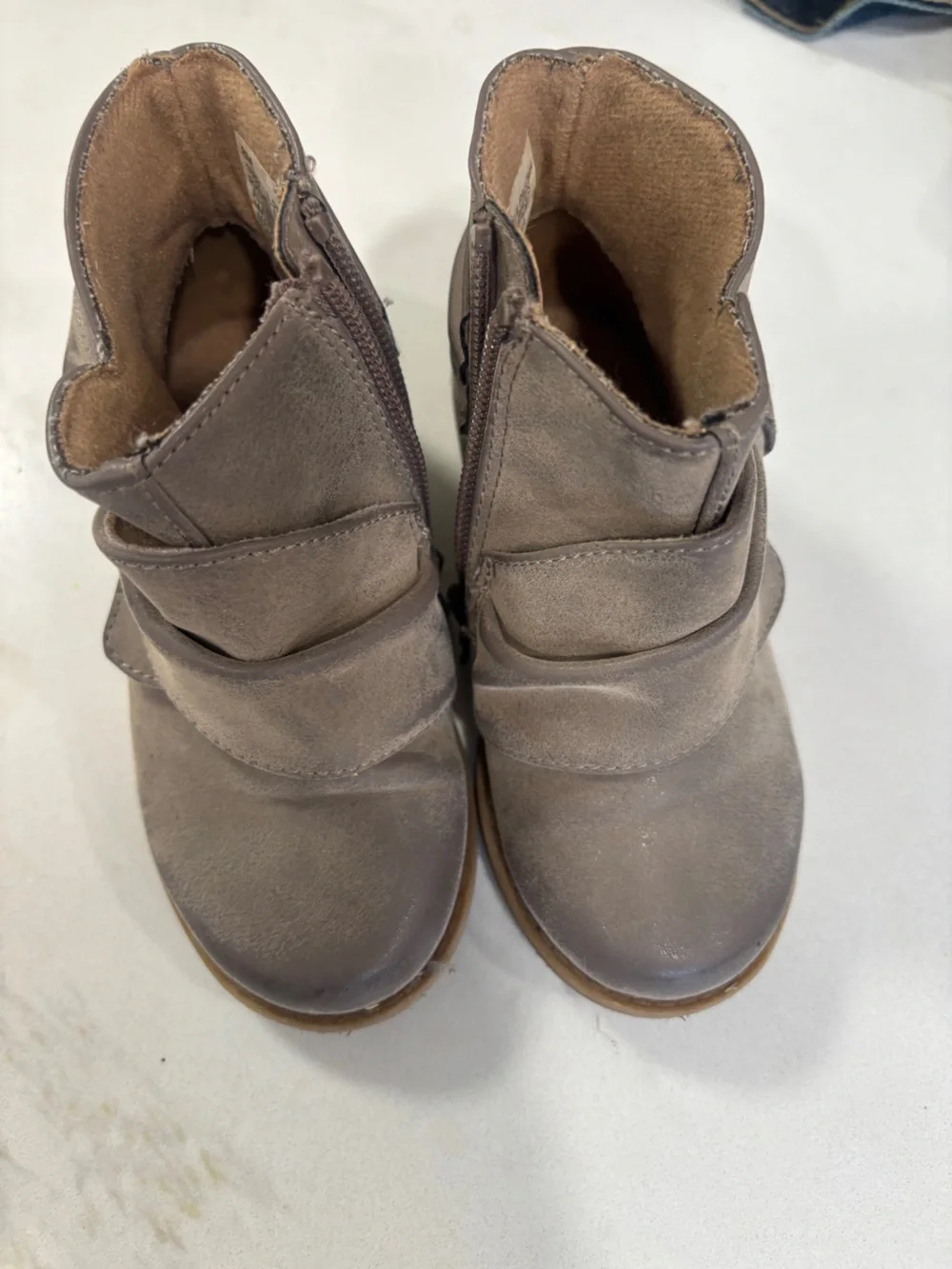 Rachel Shoes Kids Taupe Suede-Style Ankle Boots